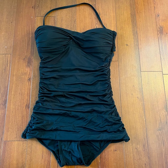 Carmen Marc Black Pinup Style Swimsuit - Size 8 - Picture 2 of 9